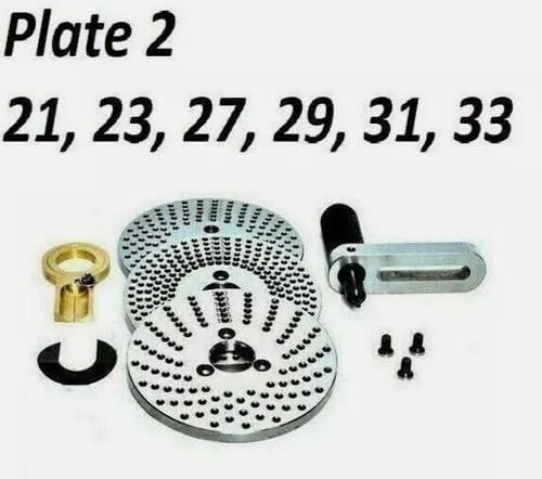 TAURISH Steel Dividing Plates Set for HV4/HV6 Rotary Table with Working Manual-Milling Indexing Kit