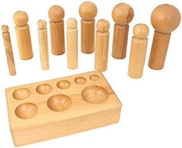 Jumbo Wooden Dapping Block and Punch Set with Wooden Storage Stand 10 Punch - 17 to 61 mm