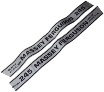 TAURISH New Massey Ferguson 245 Tractor Bonnet Side Decal Emblem Sticker Set