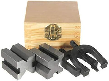 V-Block and Clamp Set Hardened Steel 90 Degree Angle 2