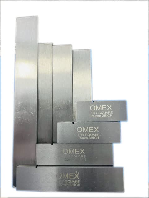OMEX PRECISION STEEL HARDENED SQUARE SET GROUND MACHINIST TOOL 2" 3" 4" 6" NEW DIN875 I PLASTIC BOXED