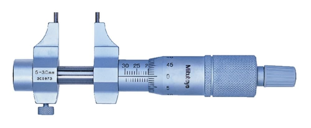 Mitutoyo 145-185 Vernier Inside Micrometer, Caliper Type, 5-30mm Range, 0.01mm Graduation, +/-0.005mm Accuracy