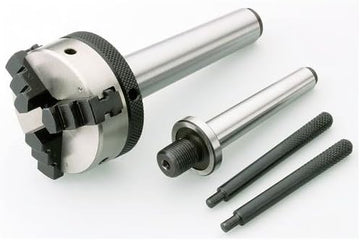 OMEX LATHE CHUCK 2" - 3 JAW SELF CENTERING WITH MT2 & MT1 MORSE TAPER ARBOR MT 2 1