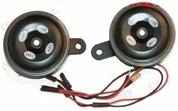 TAURISH Strong Tone Horn Set Pair Genuine 12v Black Agro Tractor Long Life