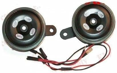 TAURISH Strong Tone Horn Set Pair Genuine 12v Black Agro Tractor Long Life