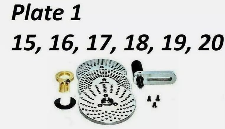 TAURISH Steel Dividing Plates Set for HV4/HV6 Rotary Table with Working Manual-Milling Indexing Kit
