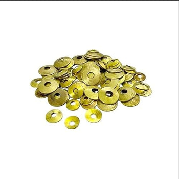 TAURISH Brass Hand Washers with Round Holes for Wall Clock Assorted Pack of 100 Pcs