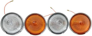 TAURISH Parking Turn Signal Clear & Orange Light Set for Classic 4x4 and Off-Road Vehicles