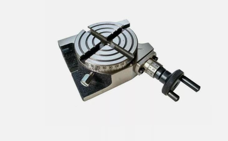 Taurish Rotary Table 4"/100mm With 50mm Mini Scroll Lathe Chuck & Backplate