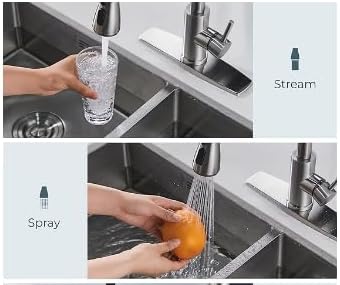Rotatable Stainless Steel Pull Out Type Faucet Kit Sink Kitchen Water Mixer Taps Gravity Ball Stream Spray Head