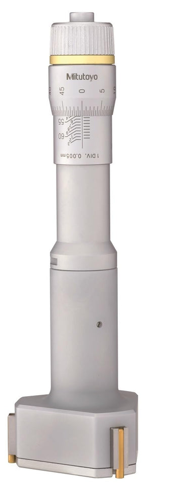 Mitutoyo 368-168 Holtest Vernier Inside Micrometer, Three-Point, 30-40mm Range, 0.005mm Graduation, +/-0.003mm Accuracy