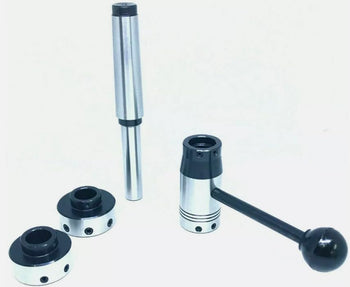 Taurish Lathe Tailstock Sliding Die Holder Set 3mt Shank Inch Imperial Size Mt3