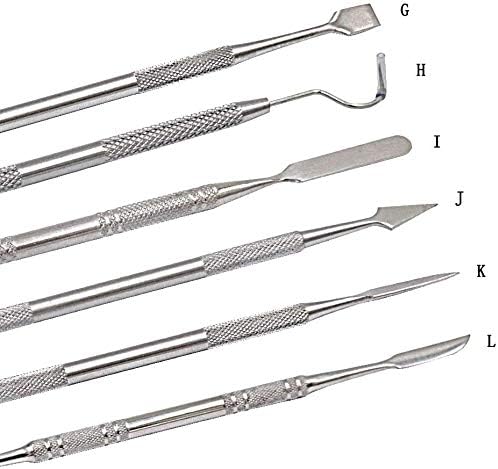 AI New Wax Carving Tools Double Ended Spatulas Set of 12 - Pouch Packed