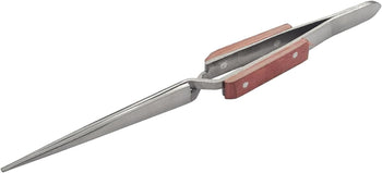 TAURISH Straight Fiber Cross-Locking Tweezers 6-1/2