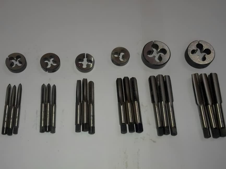 TAURISH BSW Left Hand Thread Tap and Die Set 3/16, 1/4, 5/16, 3/8, 7/16, 1/2 English Thread Carbon Steel
