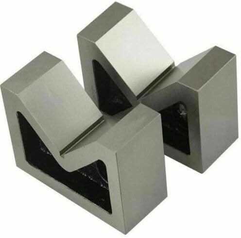 TAURISH Pair of Cast Iron Vee Blocks 2 Inch Precision Measuring Tools, True 90° Vee, Machined Square and Parallel, Without Clamp
