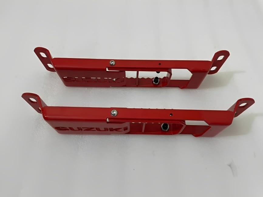 TAURISH Door Hinge Step Foot Peg Metal Foldable 2 Set Red & Black Suzuki Samurai Sierra
