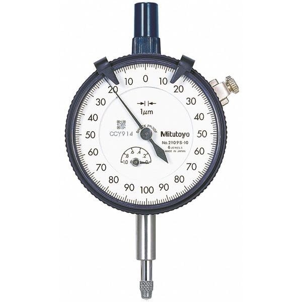 Mitutoyo 2109A-10 Dial Indicator DG 0.001 Grad, 0-1mm Range