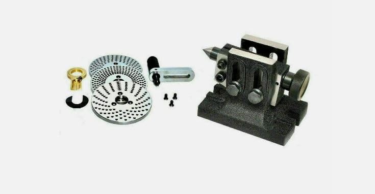 Taurish Indexing Plates Set With Double Bolt Tailstock Used With Rotary Table Hv4 & Hv6