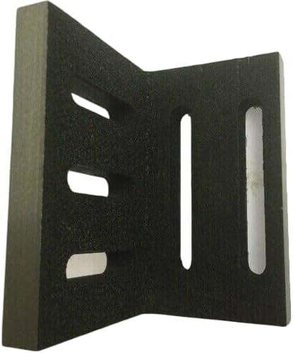 TAURISH Slotted Angle Plate Cast Iron Machine 110 x 89 x 75 MM - Precision Ground, Open End, 5 Slots, Stress Relieved, Workholding Fixture for Metalworking