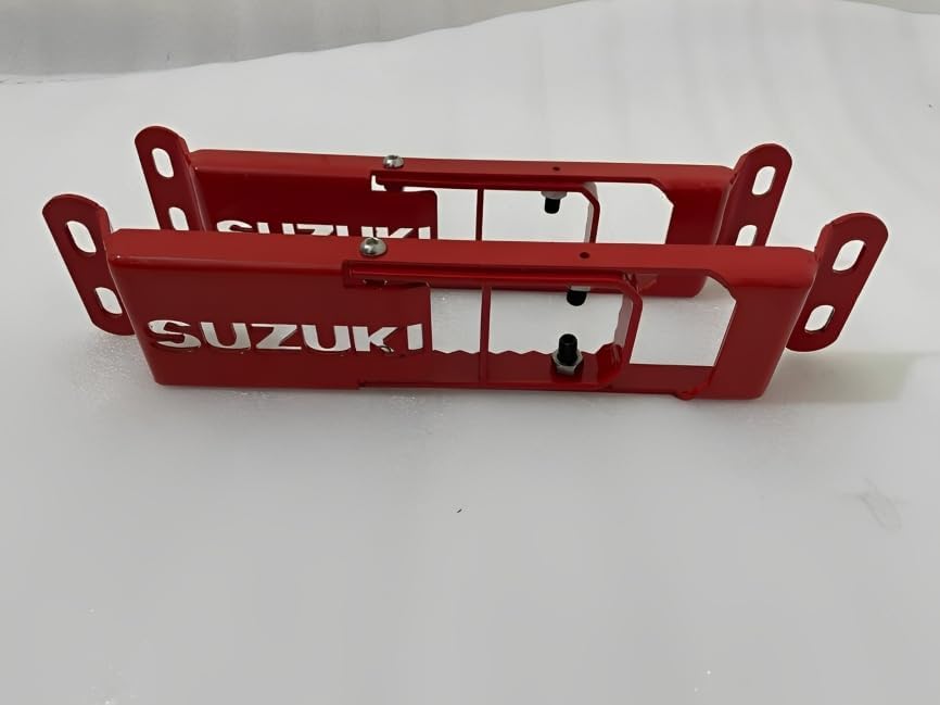TAURISH Door Hinge Step Foot Peg Metal Foldable 2 Set Red & Black Suzuki Samurai Sierra