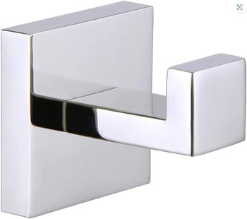 TAURISH Bath Towel Hook, Solid Metal Bathroom Shower Square Hook Hand Towel Bathrobe Sponges Hanger Kitchen Cabinet Closet Hook Pants and Shirt Holder Wall Mounted