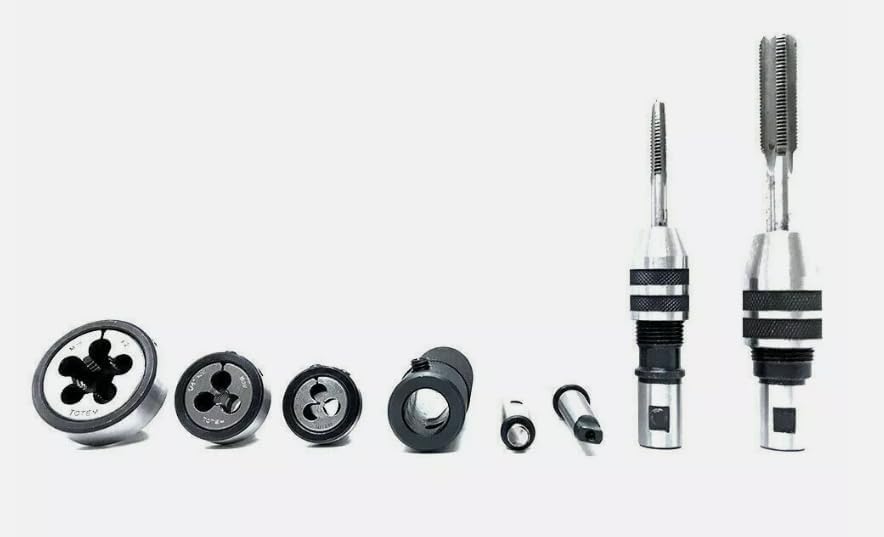 Taurish Mt1 Inch Lathe Tailstock Tap And Die Holder Set Sliding Floating Type 1mt Shank