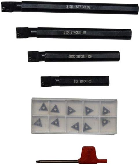 Carbide Indexable Boring Bars with 12mm Shank 4 Piece Set - New Boring Head
