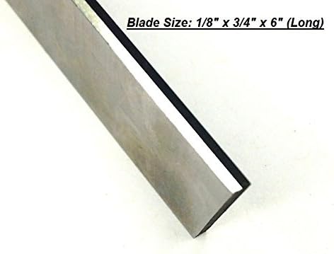 TAURISH Set of 5 HSS Trapezoid Blades 1/8"x 3/4" (Wide) x 6" (Long) for Lathe Parting Cut off & Tool Holders-Hard & Ground