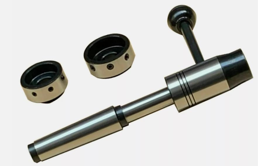 Taurish Lathe Tailstock Sliding Die Holder Set 3mt Shank Inch Imperial Size Mt3