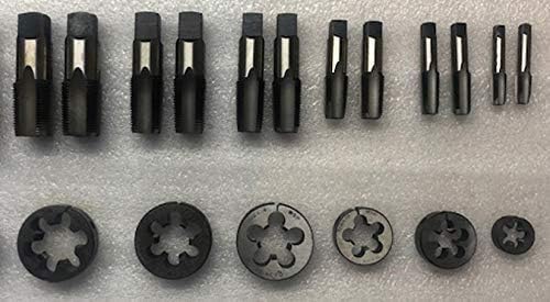 NPT NATIONAL PIPE THREAD TAP AND DIE SET - 6 SIZE 1/8" - 1/4" - 3/8" - 1/2" - 5/8" - 3/4" I Made In India