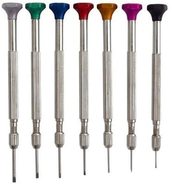 7 Pieces Precision Screwdriver, Jewellers Screwdriver Set, Watch Repair Screwdriver Set 0.6-1.6 mm, Micro Screwdriver for Watch Repair, Eyeglasses Repair, Jewellery Work, Electronics Repair
