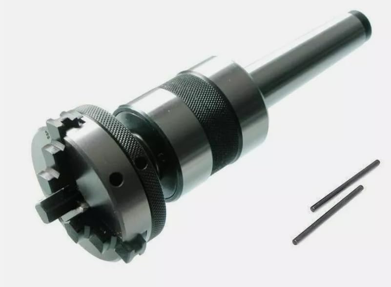 Taurish Revolving Live Center Mt2 Threaded M12 X 1 With 50 Mm Mini Scroll Chuck