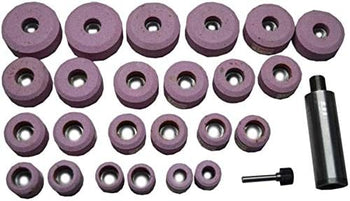 TAURISH SIOUX VALVE SEAT PINK GRINDING WHEELS SET 24 PCS STONE HOLDER STAR DRIVE 11/16