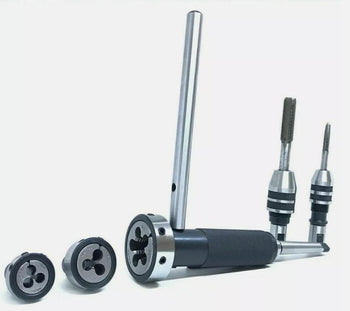 Taurish Mt1 Inch Lathe Tailstock Tap And Die Holder Set Sliding Floating Type 1mt Shank