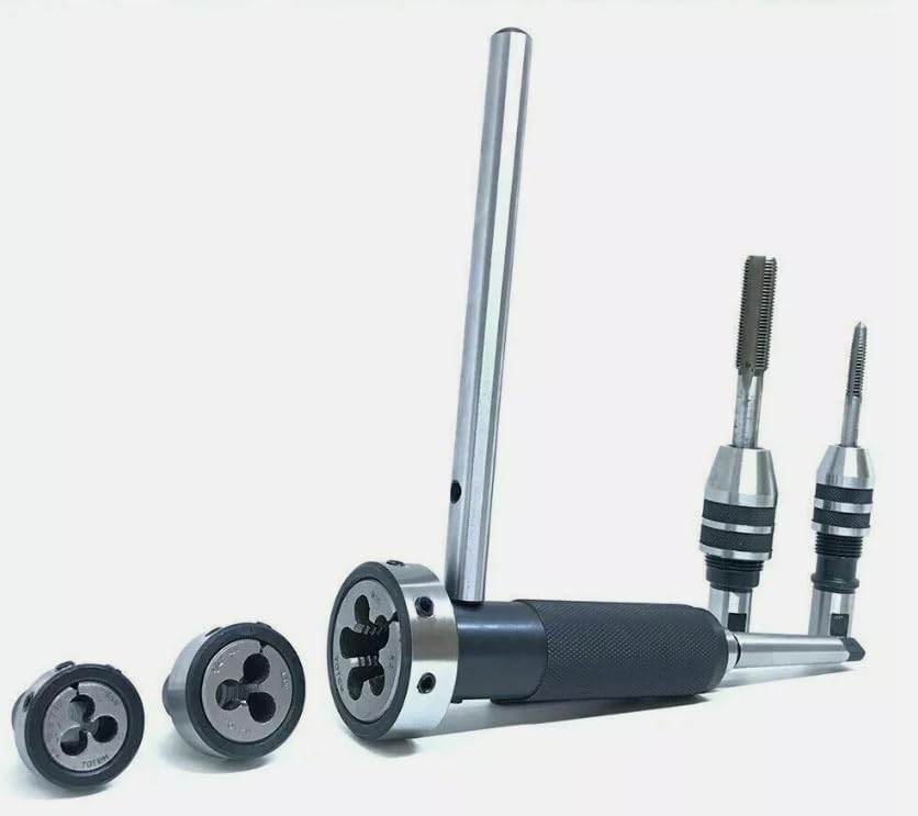 Taurish Mt1 Inch Lathe Tailstock Tap And Die Holder Set Sliding Floating Type 1mt Shank