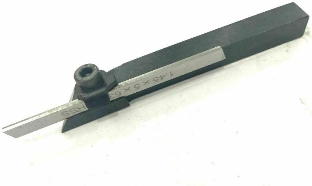 TAURISH 6mm Small Mini Lathe Cut Off Parting Tool Holder with 5mm M2 HSS 5 Pieces Blade