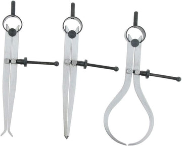 AI New Spring Caliper Square Leg 6" / 150mm - 3 Piece Set Inside Outside Divider - Heavy Duty