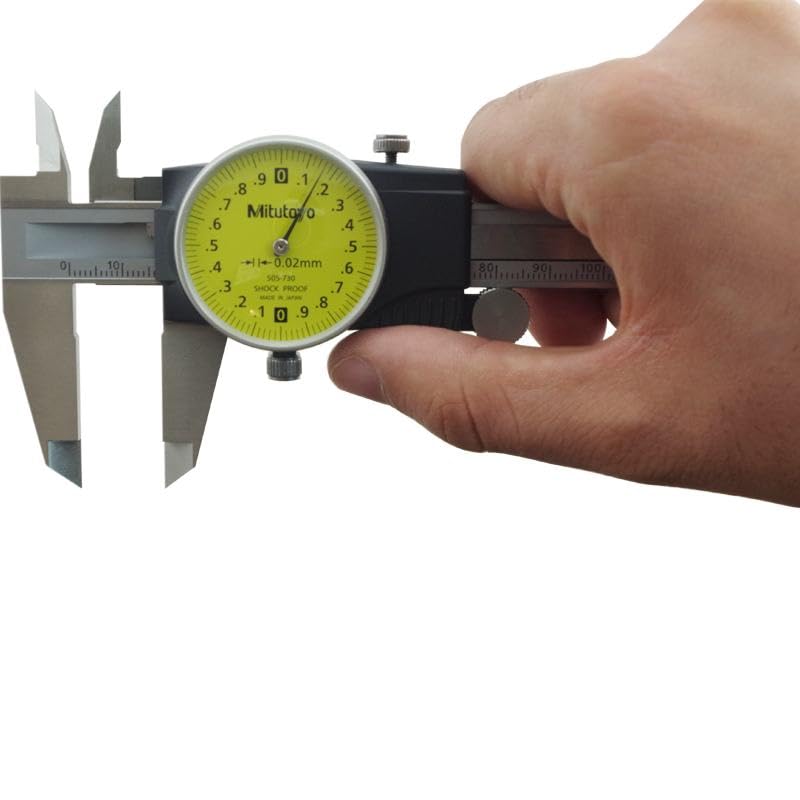 Mitutoyo 505-730 D15TX Dial Caliper, 2 mm/Rev, 0 mm-150 mm, 0.02 mm