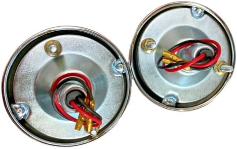 TAURISH Parking Turn Signal Indicator Clear Glass Light Pair Chrome for Classic 4x4 Vehicles