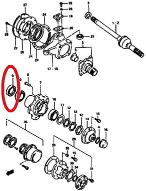 SUZUKI SJ410 SJ413 OIL SEAL FOR FRONT WHEEL AXLE HUB SET OF 2 FITS SAMURAI JIMNY SIERRA CARIBIAN STOCKMAN UTE DROVER GYPSY 09283-50002 0928350002 09283