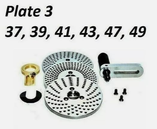 TAURISH Steel Dividing Plates Set for HV4/HV6 Rotary Table with Working Manual-Milling Indexing Kit