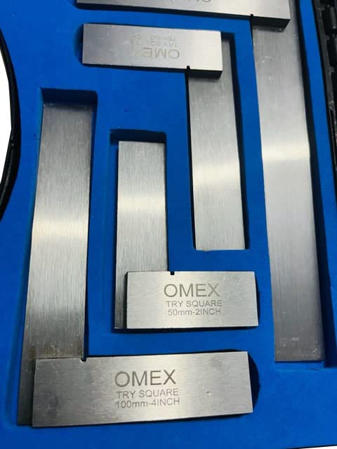 OMEX PRECISION STEEL HARDENED SQUARE SET GROUND MACHINIST TOOL 2" 3" 4" 6" NEW DIN875 I PLASTIC BOXED
