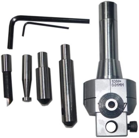 BORING HEAD 62 MM WITH R8 SHANK + 4 PCS INDEXABLE BORING BARS TCMT - NEW SET
