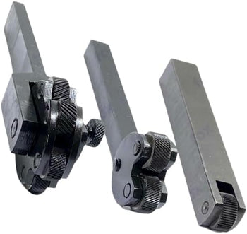 TAURISH Set of Three Knurling Tool Holders Includes Single Knurl, Double Knurl, and 6 Knurl Tools for Lathe High-Quality Tool Steel & EN31 Alloy Steel Knurls – For Medium to Small Lathes