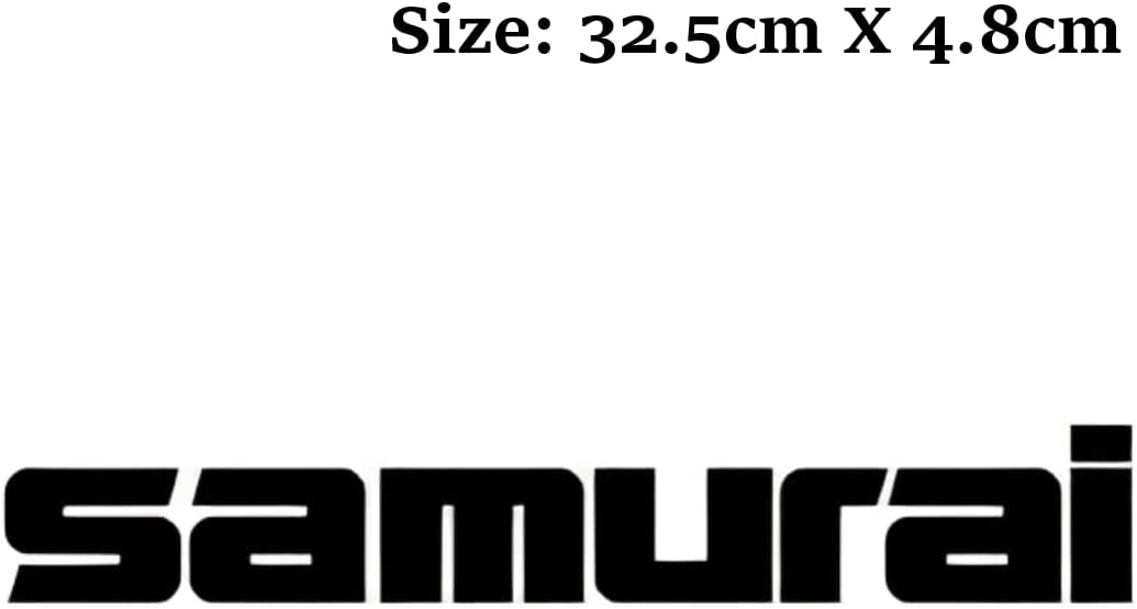TAURISH Samurai Tailgate Sticker Decal Black for Samurai 86-95 Size 325mm X 48mm