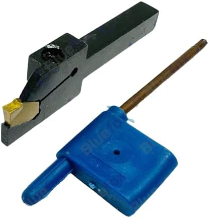 8mm Mini Indexable Parting Tool Cut Off Holder with Carbide Tip for Mini Lathe – 8mm x 8mm Shank, Right Hand, 70mm Overall Length