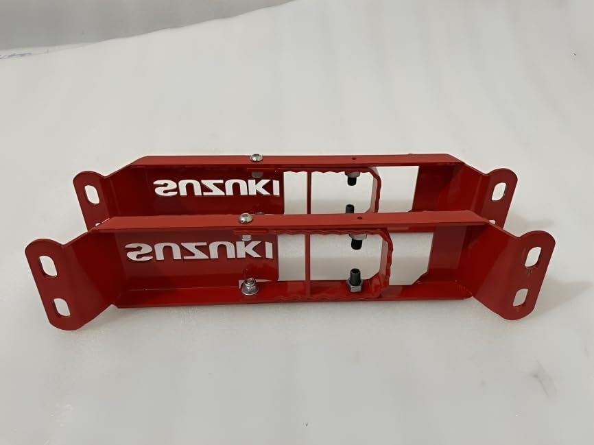 TAURISH Door Hinge Step Foot Peg Metal Foldable 2 Set Red & Black Suzuki Samurai Sierra