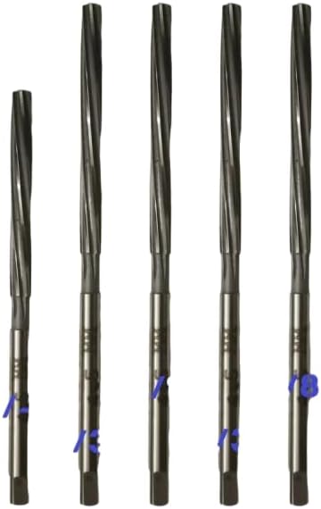TAURISH HSS Valve Stem Guide Reamers Set of 5 Pieces - 1/4", 9/32", 5/16", 11/32", 3/8" High-Speed Steel