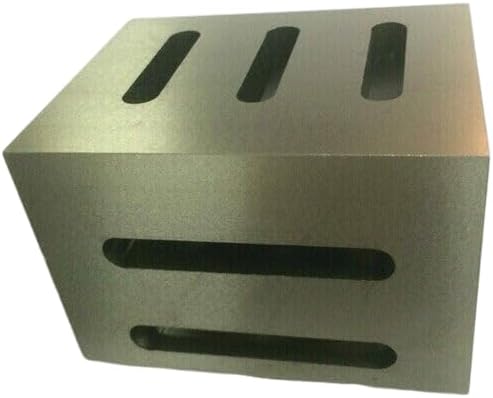 TAURISH Slotted Angle Plate Cast Iron Machine 110 x 89 x 75 MM - Precision Ground, Open End, 5 Slots, Stress Relieved, Workholding Fixture for Metalworking